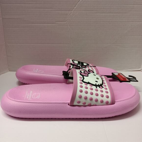 Hello Kitty Womens Pink Slip-on Slides Sandals Shoes Size 11 - Picture 2 of 5